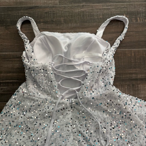 Dessiny Women’s Short Sequin Sparkly Party Dress - Picture 4 of 4